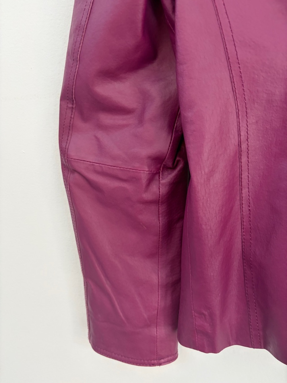 Vintage Y2K - Guillaume - Barbiecore Moto Leather Jacket - Small - Picture 5 of 10